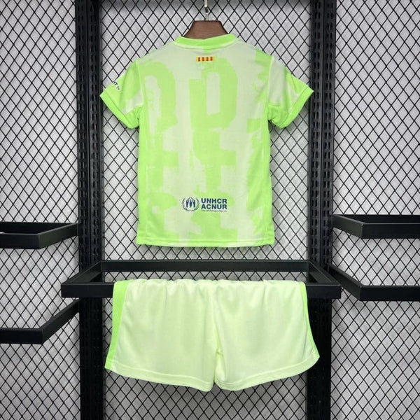 Conjunto Barcelona Niños Tercera Equipación 24/25 - Verde