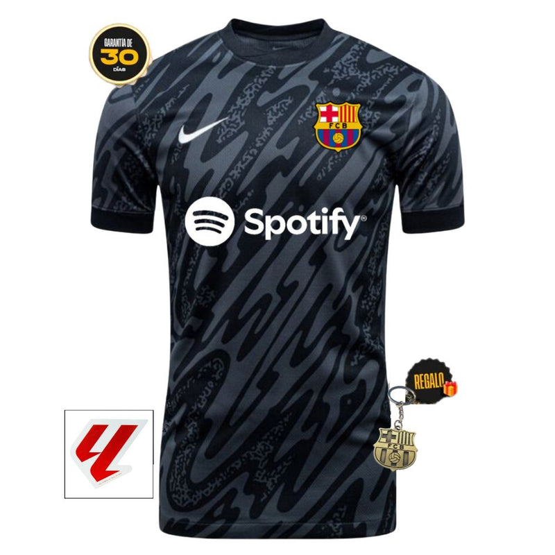 Camiseta Barcelona Hombre Equipación Portero 24/25 - Negra