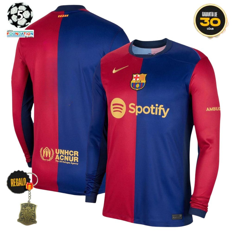 Camiseta FC Barcelona Primera Equipacón Manga Larga 2024/25 - Hombre