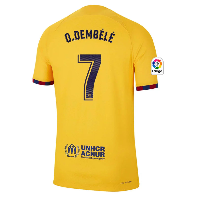 Camiseta Ousmane Dembélé Barcelona 22/23 Versión del Jugador Senyera IV (Fourth) - Hombre - Nike